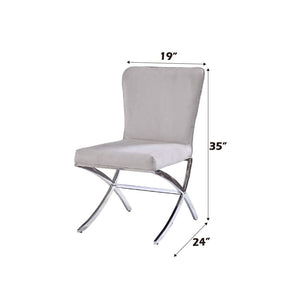 Daire - Side Chair (Set of 2) - Velvet & Chrome