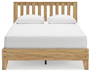 Bermacy - Light Brown - Queen Platform Panel Bed