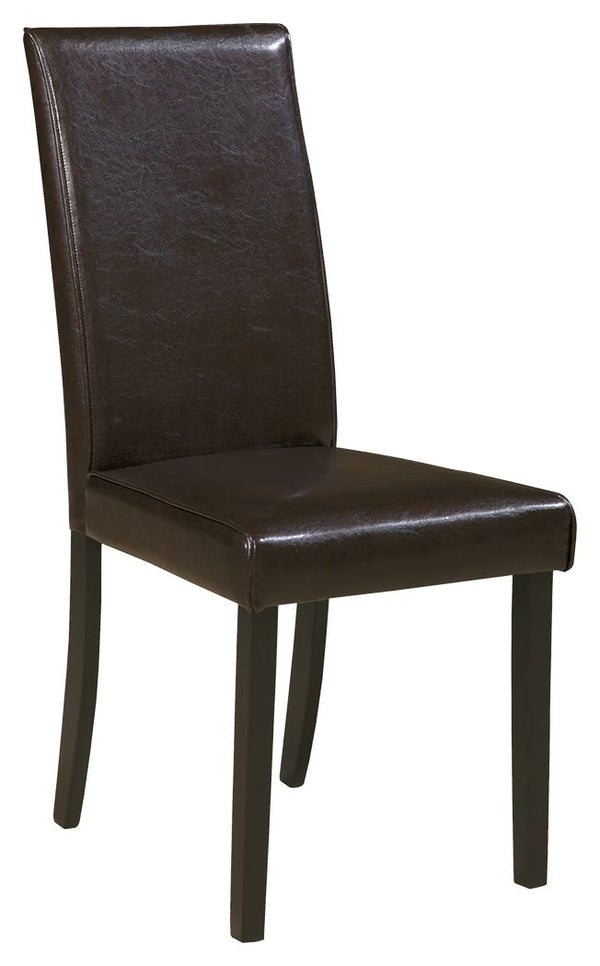 Our fresh version of the classic Parsons chair is updated with a sleek high back and cool faux leather upholstery. Its comfortable cushioning makes it a chair you-'ll want to linger in long after the meal.<br><br><b>Additional Dimensions</b><br><ul><li>Se