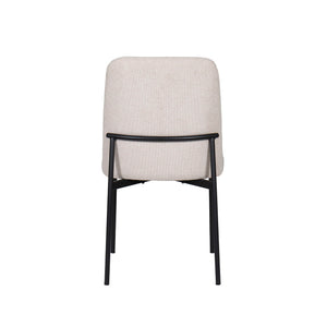 Erik - Side Chair With Metal Frame (Set of 2) - Beige / Black