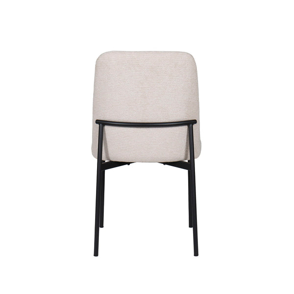 Erik - Side Chair With Metal Frame (Set of 2) - Beige / Black