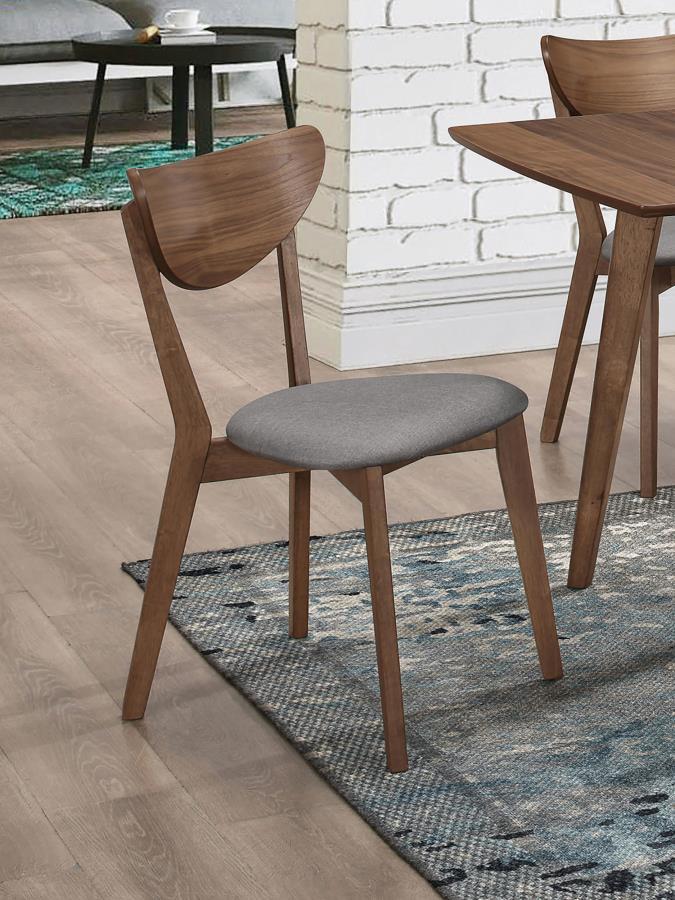 A fun and functional profile outlines the stylish retro-influenced design of this dining chair. All of our favorite elements from 1960s decor blend in a comfortable and visually appealing chair perfect for everyday use. Enjoy the versatility of a neutral 