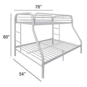 Tritan - Twin Over Full Bunk Bed - White