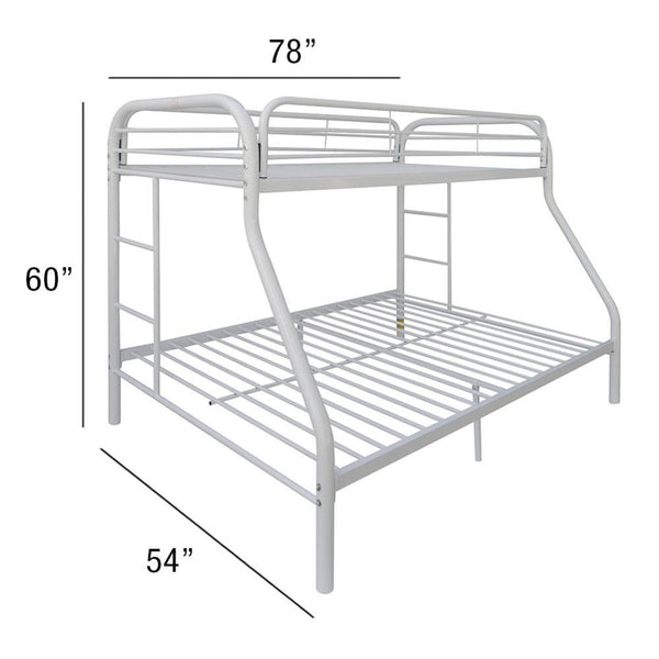 Tritan - Twin Over Full Bunk Bed - White