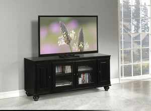 The Ferla TV stand transitional style will blend masterfully in your living room area. The storage feature offers plenty of space to keep your entertainment components: two glass doors, and two wooden doors. Carefully constructed from selected wood and ve