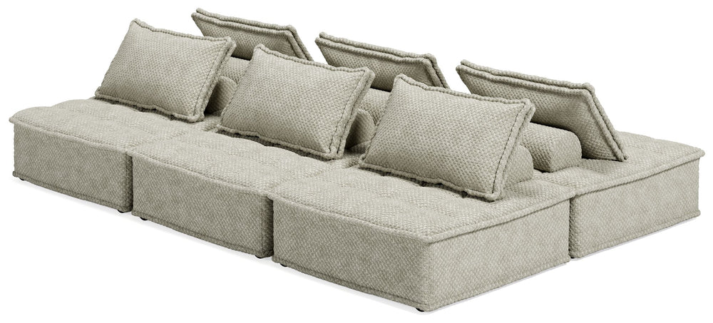 Be bold with a modern take on seating. This accent chair set has an armless design and carries a checkered taupe upholstery neutral enough to fit in any style while elevating it at the same time. Thanks to its modular design, making the transformation fro