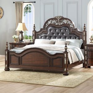 Maximus - 5/0 Queen Bed - Dark Brown