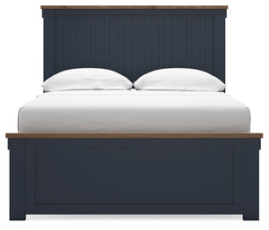 Landocken - Brown / Blue - Full Panel Bed