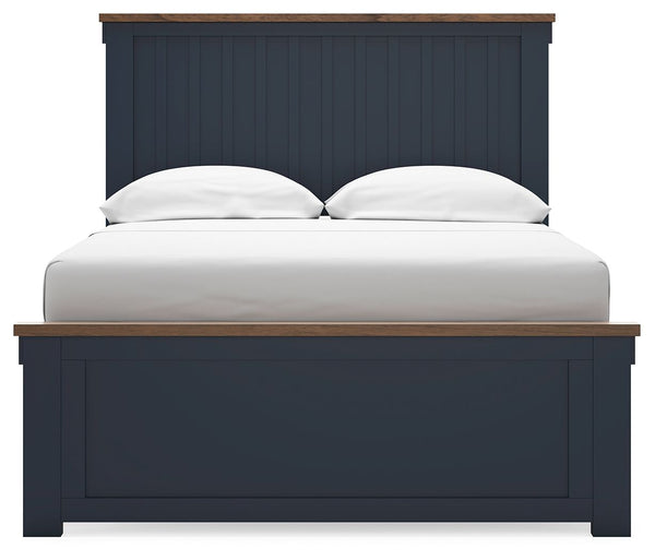 Landocken - Brown / Blue - Full Panel Bed