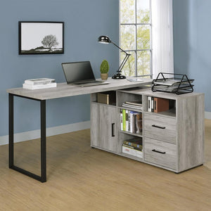 Hertford - L-Shape Computer Desk - Gray Driftwood