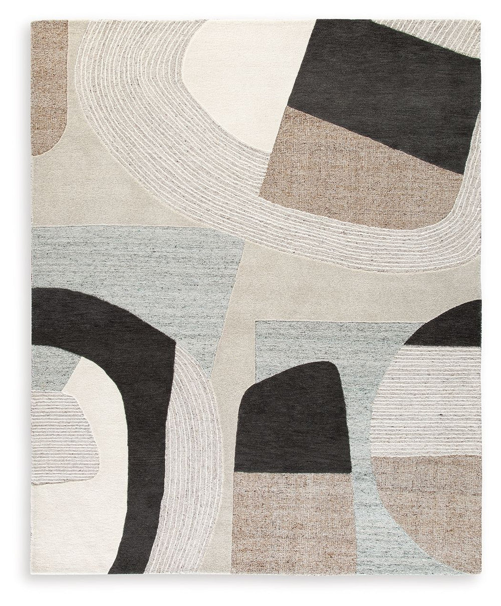 Take a casual approach to mod aesthetics with this rug. Neutral shades come together in a dynamic abstract pattern, with the high-low construction incorporating eye-catching dimension. Adding a soft feel underfoot, this rug is such a chic combination of s
