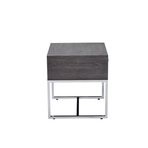  this rectangular occasional table features a rich gray oak finish and a sturdy