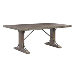 The dining table is where the greatest memories are formed. Gather friends and family around the Raphaela dining table in weathered cherry. Its ample tabletop will seat your guests comfortably, which makes it great for hosting dinner parties. The double p