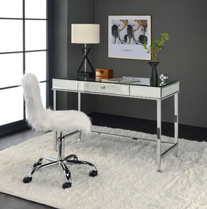 Canine - Writing Desk - Mirrored And Chrome Finish