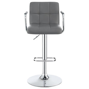 Palomar - Adjustable Height Bar Stool - Gray And Chrome