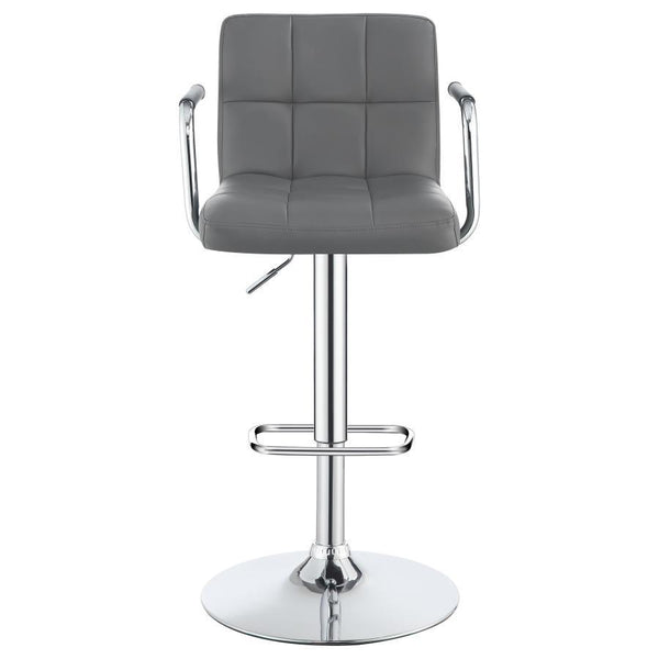 Palomar - Adjustable Height Bar Stool - Gray And Chrome