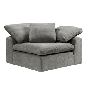 Naveen - Modular Wedge With Pillow - Gray Linen