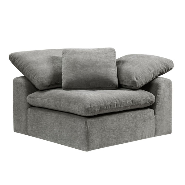 Naveen - Modular Wedge With Pillow - Gray Linen