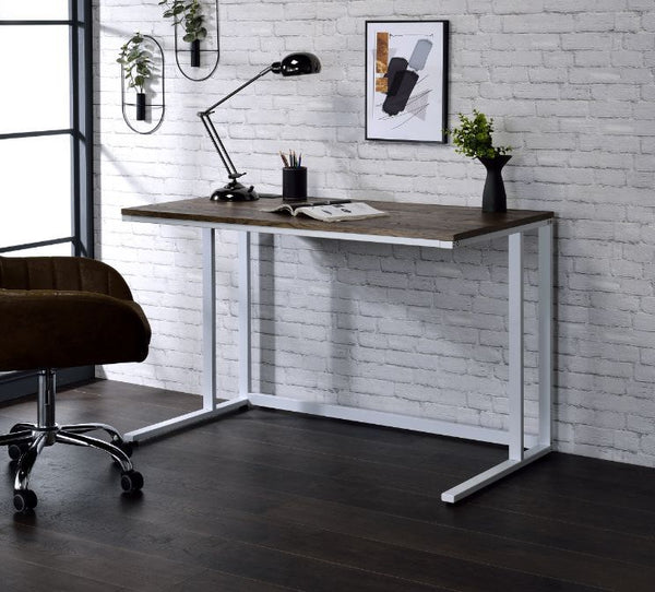  the wooden desk with minimal detailing showcases the modern design and openness. Built-in USB port and