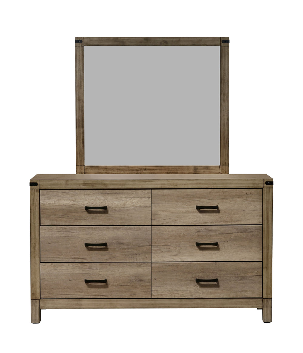 Matteo - Dresser & Mirror - Brown