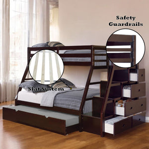 Jason - Twin Over Full Bunk Bed - Espresso