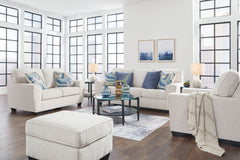 Need a simple style refresh? Liven up your living room essentials with this seating package. Chunky silhouettes hold invitingly ample cushioning youâ€™ll long to lounge in. Crosshatched upholstery gives the otherwise casual designs a delightful visual tex