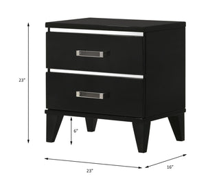 Chelsie - Nightstand - Black Finish
