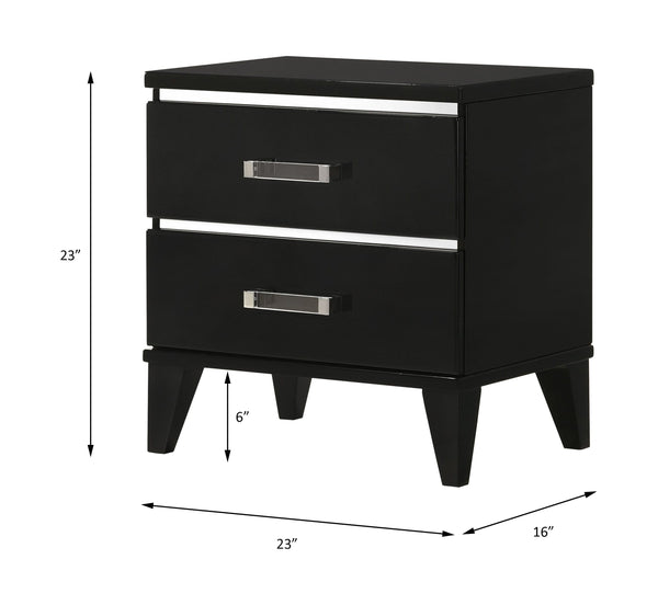 Chelsie - Nightstand - Black Finish