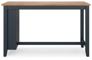 Gesthaven - Natural / Blue - Rectangular Dining Room Counter Table