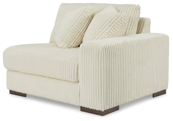 This right-arm facing corner chair is made with polyester upholstery. Pairs with other items in the series to make a sectional.<br><br><b>Additional Dimensions</b><br><ul><li>Arm height: 24-"</li><li>Seat depth: 28-"</li><li>Seat height: 21-"</li><li>Top 