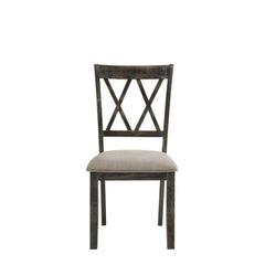 The Claudia II Counter Side Chair will anchor any dining area in effortless style. This contemporary armless chair features a wood frame and backrest with a unique double â€˜X-' shaped design and is perfect for weekday meals and family gatherings alike. T