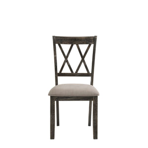 The Claudia II Counter Side Chair will anchor any dining area in effortless style. This contemporary armless chair features a wood frame and backrest with a unique double â€˜X-' shaped design and is perfect for weekday meals and family gatherings alike. T
