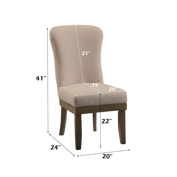  combines a bold table top finish with a trestle table stand. The Wingback chairs features gently curved ba