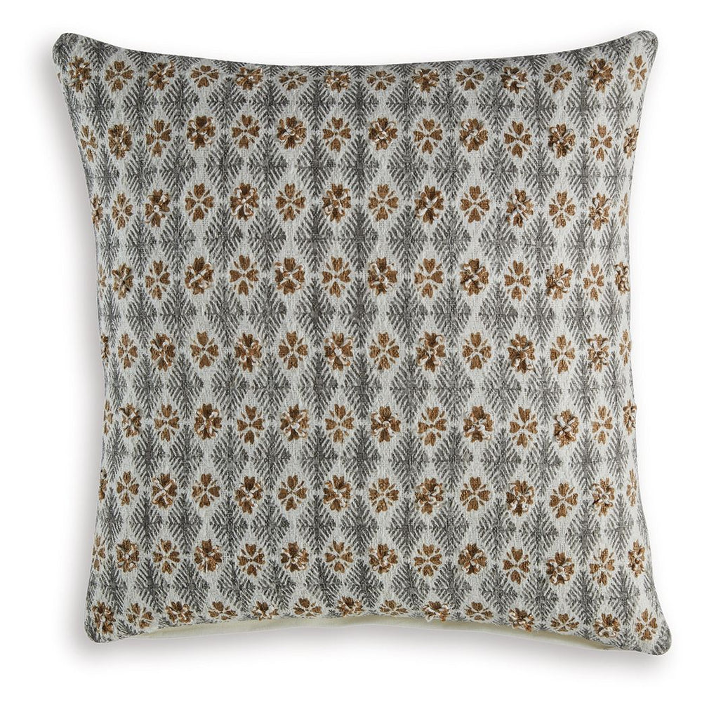 Make relaxing on your bed or sofa a little cozier with this accent pillow. Its embroidered diamond design in white, gray and brown goes with everything everywhere, instantly adding a subtle flair to your decor.<br/><br/><b>Product Features</b><ul><li>Made
