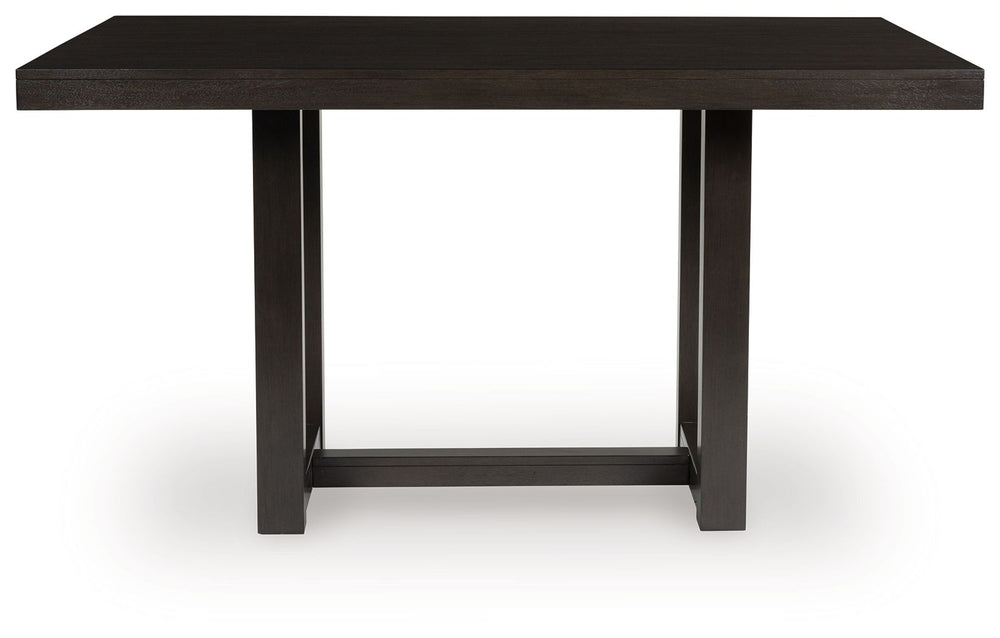 This counter height dining table is the perfect blend of casual and contemporary styles. Its dark grayish brown finish keeps the look right on trend, while a substantial tabletop serves up added refinement. With its approachable take on high style, this t