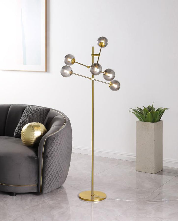  with glass orb shades on crossing stems