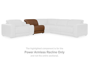 Magic Man - Caramel - Power Armless Recliner With Adj Headrest