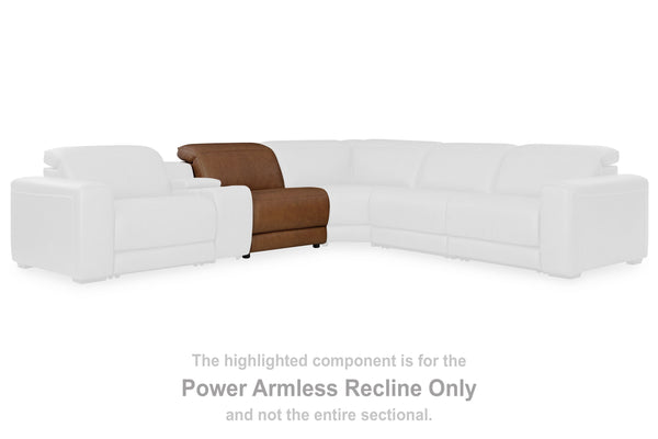 Magic Man - Caramel - Power Armless Recliner With Adj Headrest