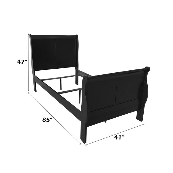 Louis Philippe III - Twin Bed - Black