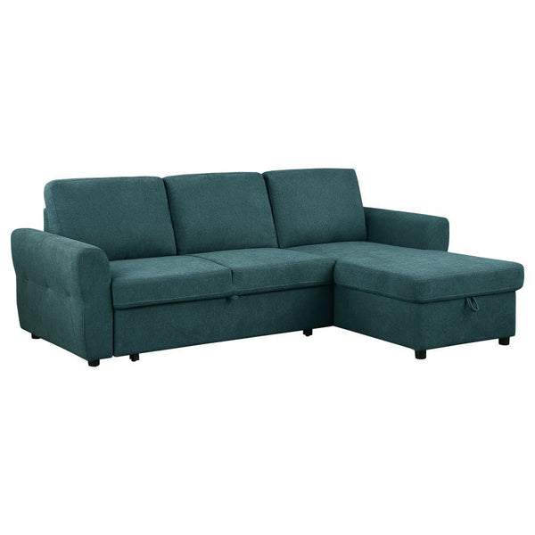 Modern updates reflect simple design elements that complement your contemporary space and create livability along with seating and lounging comfort. With a sleeper function built-in, this sleeper sectional checks all the boxes of convenience and style. Ro