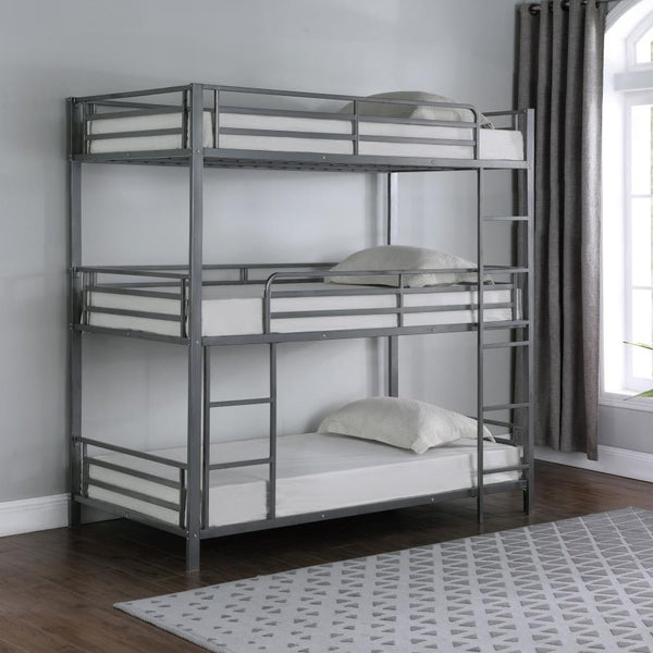  there is plenty of space for large families and sleepovers. This is durably crafted from metal in a striking gunpowder finish. Sturdy safety