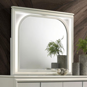  framed by a sleek pearl white border