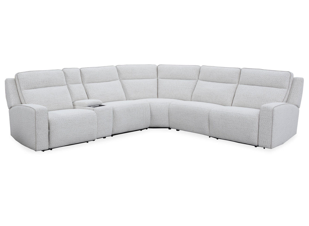 Lancaster features a zero-gravity power recline, adjustable power headrest, stylish track arms, and deep seats offering plush support. Its built-in USB and USB-C chargers make it easy to charge devices. The tilting console includes hidden cupholders, a wi