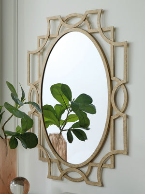  this accent mirror creates a relaxed yet refined sensibility. Hang it above a fireplace