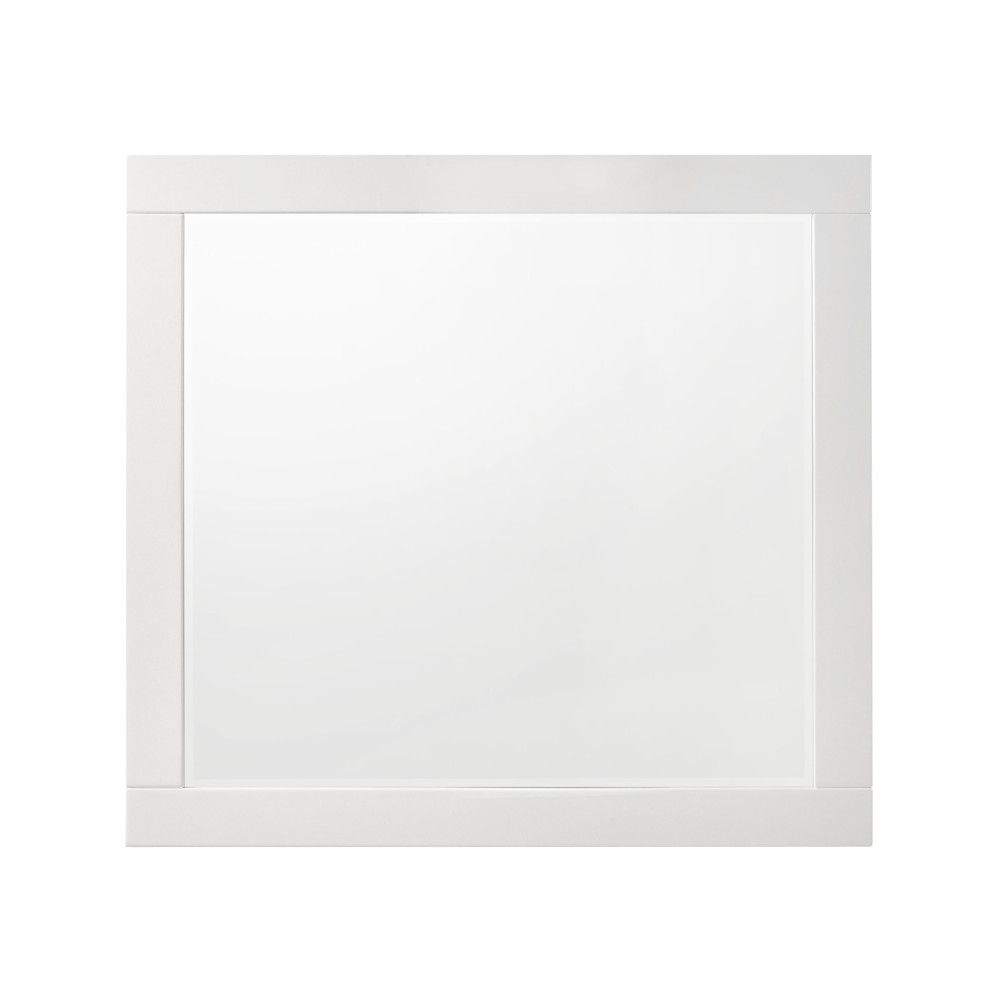 Brilliant accent to add to any modern living space. The Chelsie Mirror is a focal point on its own with its clean and sleek design. Add depth and reflect light with its beveled mirror inlay that features a perfect viewing angle. The white finish is excell