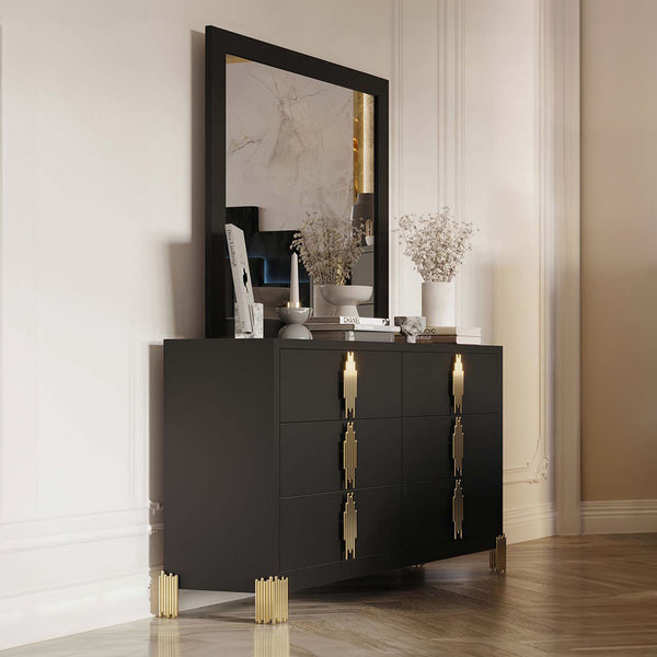 Empire - Dresser & Mirror - Black