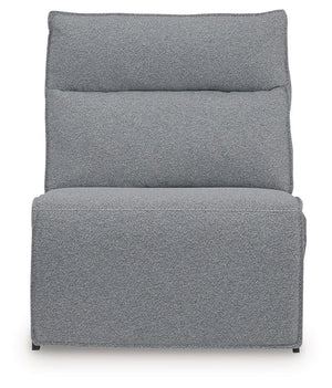 Modmax - Salt And Pepper - Power Armless Recliner With Adjustable Headrest