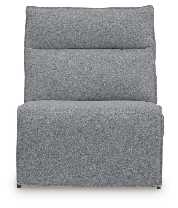 Modmax - Salt And Pepper - Power Armless Recliner With Adjustable Headrest