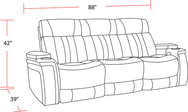 Royce - Power Reclining Sofa And 2 Recliners - Fantom Ivory