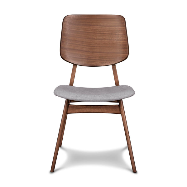 Oscar - Chair With Cushion (Set of 2) - Walnut / Dark Gray